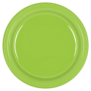 FET 20 assiettes plastique 9" vert kiwi