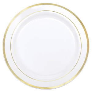 FET plateau 10 1/4" blanche et or