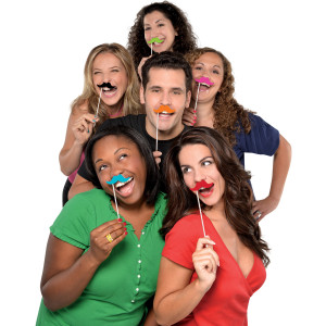 FET 6 moustaches sur bâton couleur asst