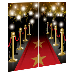 FET scène murale 32.5x65" tapis rouge hollywood