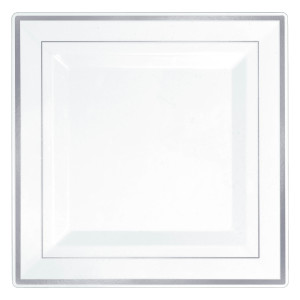 FET assiete 10" blanche et grey