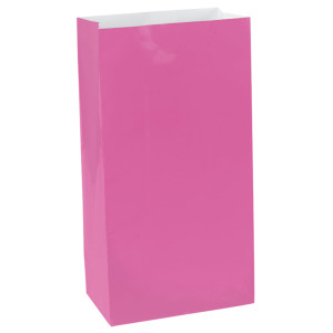 FET 12 mini sacs gâteries 3.1x6.5x2" rose vif