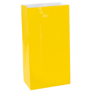 FET sacs cadeaux jaune paq.12