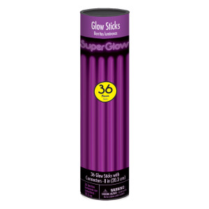 FET batons lumineux paquet de 36 mauve