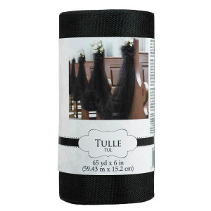 FET rouleau tulle noire 195pi