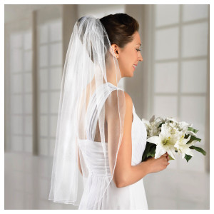 FET voile blanc mariée 31"
