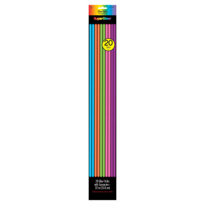 FET 20 bâtons lumineux multicolore 22po