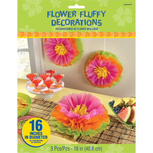 FET décorations fluffy fleurs