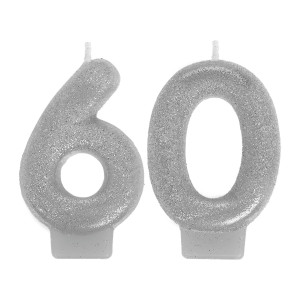 FET chandelles argent brillant 60