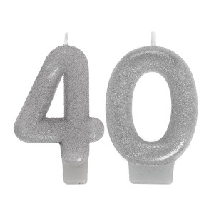 FET chandelles 40 argent brillant