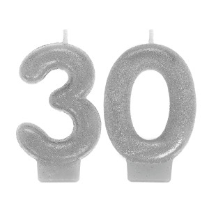 FET chandelles argent brillant 30 ans