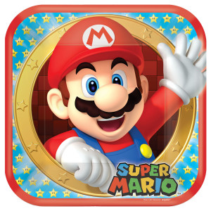 FET 8 assiettes carrées super mario