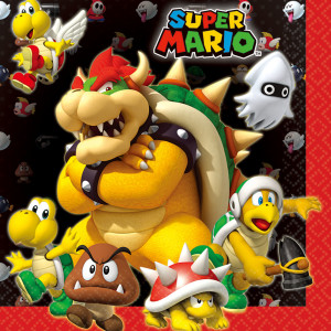 FET 16 serviettes super mario