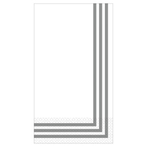 FET napking rectangulaire or et blanc luxury 16pcs