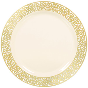 FET assiette p motif or