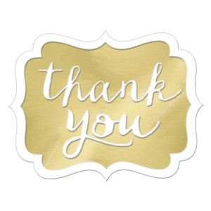 FET autocollants 50mcx thank you or