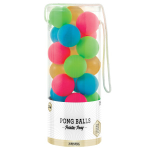 FET 25 balles de ping-pong néon
