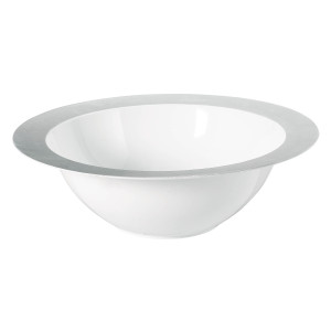 FET bol 3.75 qt blanc et argent