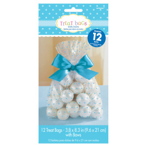 FET sac pour gateries bleu cello a pois