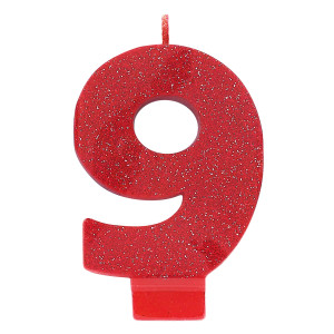 FET chandelle no°9 rouge scintillante