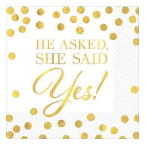 FET petite napkins she said yes avec pois or