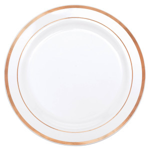 FET assiete blanche et or