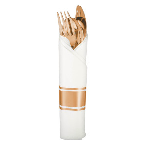 FET ustensiles enroules en serviette papier qlt sup