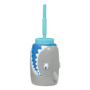 FET bouteille avec paille plastique requin