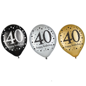 FET 15 ballons 40 happy birthday