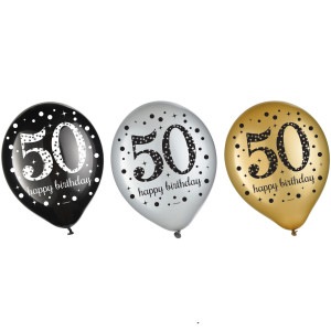FET 15 ballons 50e anniversaire 30.4cm