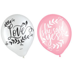 FET ballons latex amour et feuilles