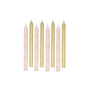 FET bougie rose et or