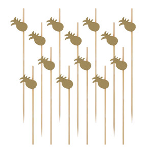 FET picks dorés motif ananas