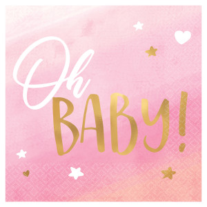 FET petite napkin rose oh baby