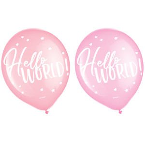 FET ballon latex rose hello world
