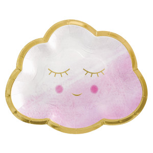 FET assiette nuage rose 6.5"