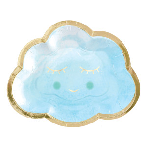 FET assiette nuage bleu 6.5"