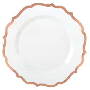 FET assiette paquet de 20 rose gold et blanc mariage