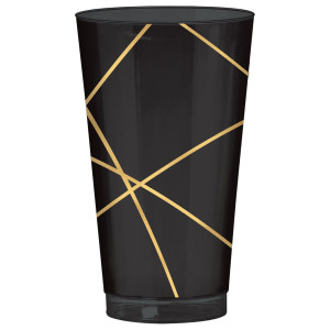 FET 16 verres noir et ligne or