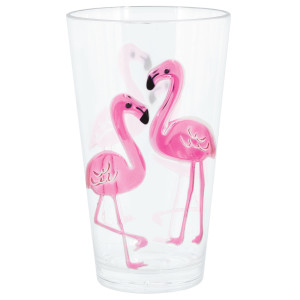 FET verre en plastique flamingo