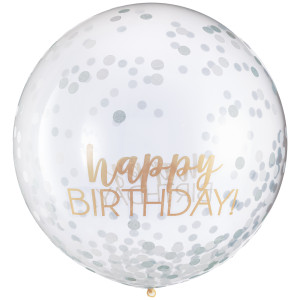 FET ballon happy birthday confetti