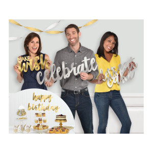 FET accessoire geant celebrate or et argent