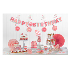 FET decoration de table 17pcs rose