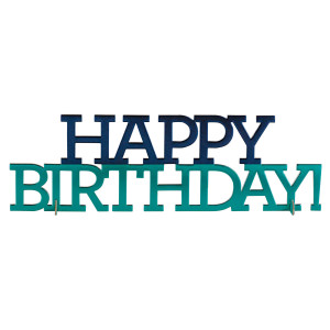 FET decoration de table happy birthday bleu assortis