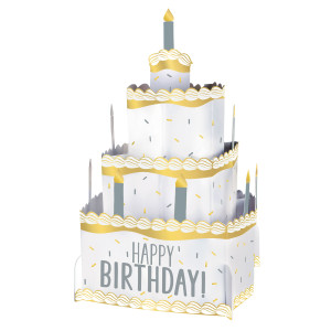 FET centre de table pop-up confettis argent et or