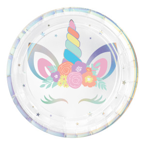 FET assiette 7" licorne brillant