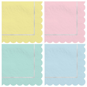FET grande napkin contour ondule couleur pastel