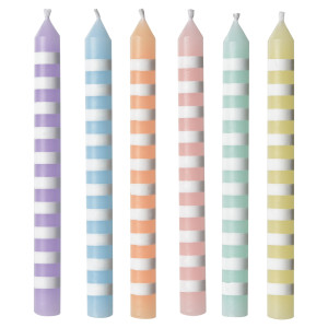 FET chandelle pastels ligner blanc