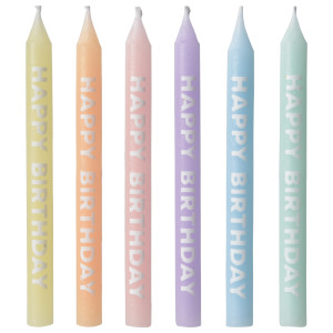 FET paquet de chandelle happy birthday couleurs pastels