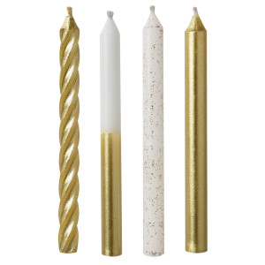 FET paquet chandelle or et blanc